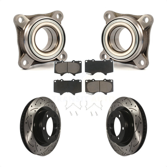 Wheel Bearing Coat Drill Slot Brake Rotor Pad Front Kit For Toyota 4Runner Lexus