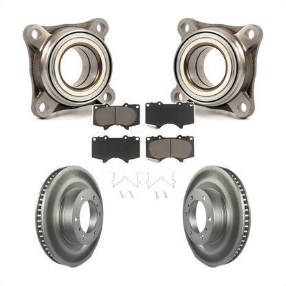 Wheel Bearing Coated Brake Rotor & Pads Front Kit For Toyota 4Runner Lexus GX460