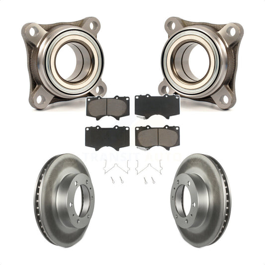Wheel Bearing Coated Disc Brake Rotor Pad Front Kit For Toyota Tacoma 4Runner FJ