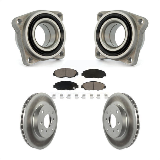 Wheel Bearing Coated Disc Brake Rotor Pads Front Kit For 1998-1999 Acura CL 2.3L