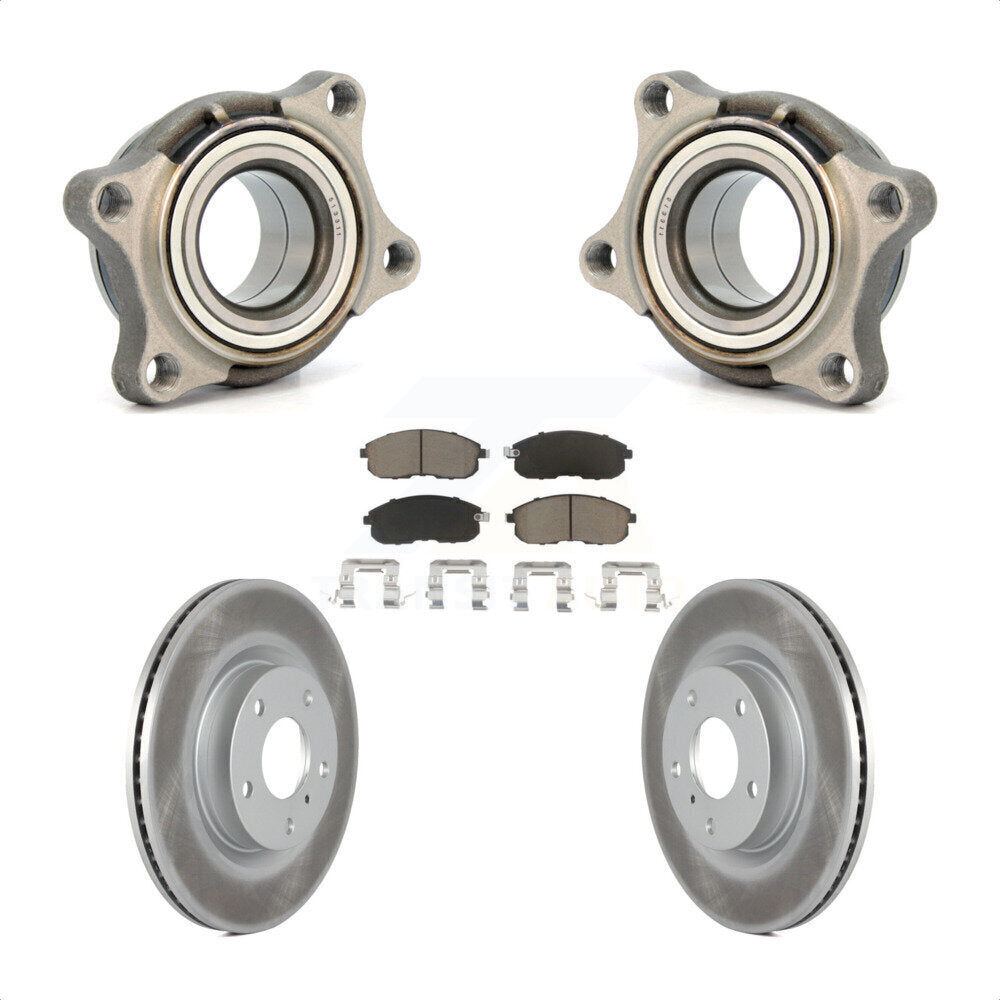 Wheel Bearing Coat Brake Rotor Pad Front Kit For INFINITI G35 AWD Module