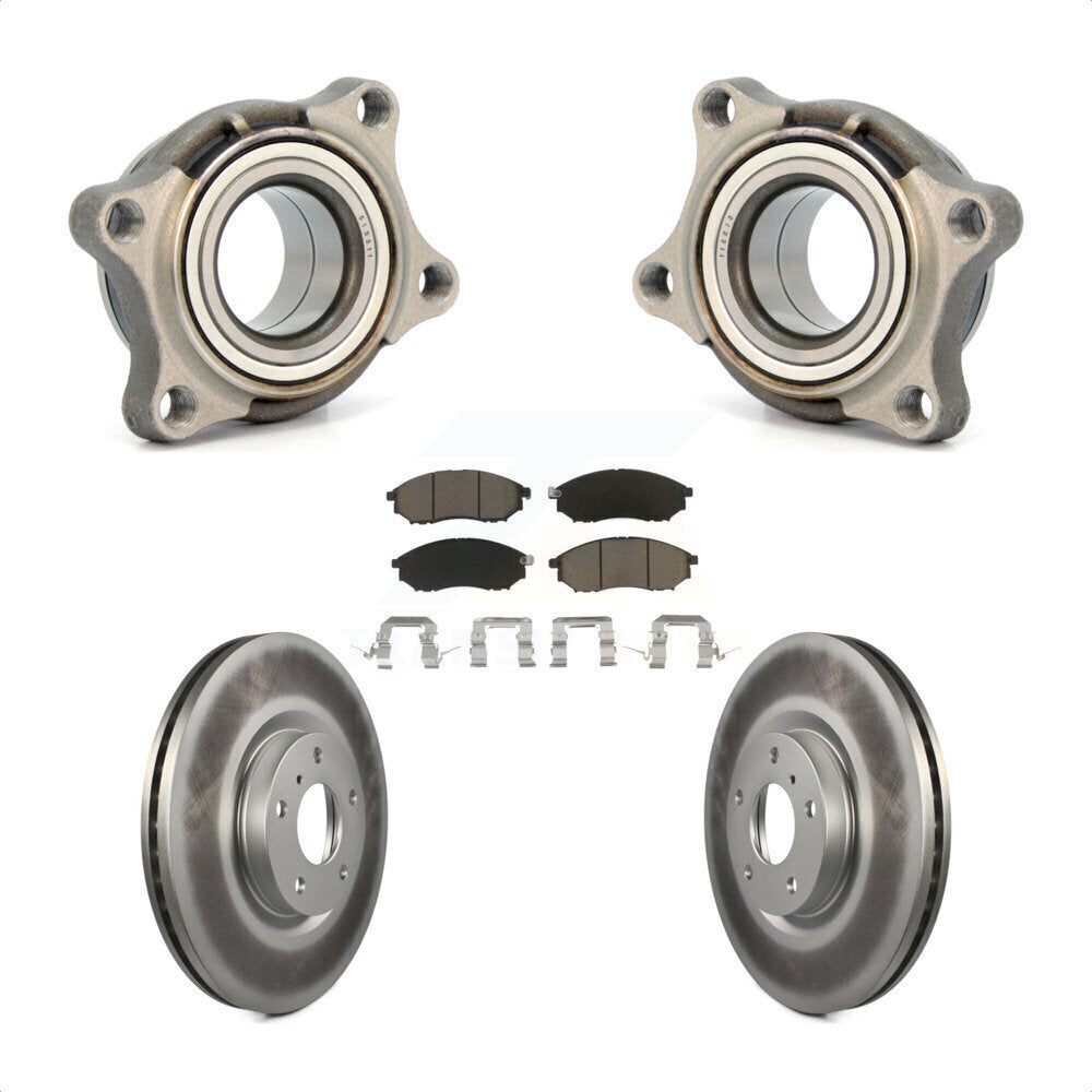 Wheel Bearing Coat Brake Rotor Pad Front Kit For INFINITI G35 AWD Module