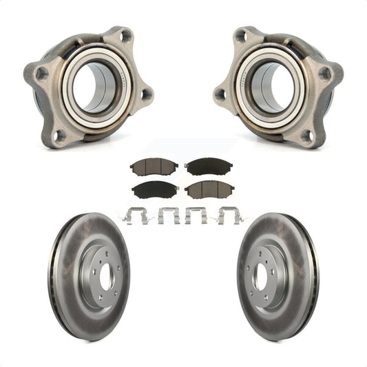 Wheel Bearing Coat Brake Rotor Pad Front Kit For INFINITI G35 AWD Module