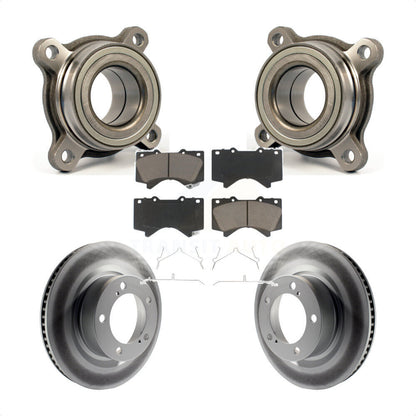 Wheel Bearing Coated Brake Rotor & Pad Front Kit For Toyota Tundra Sequoia Lexus