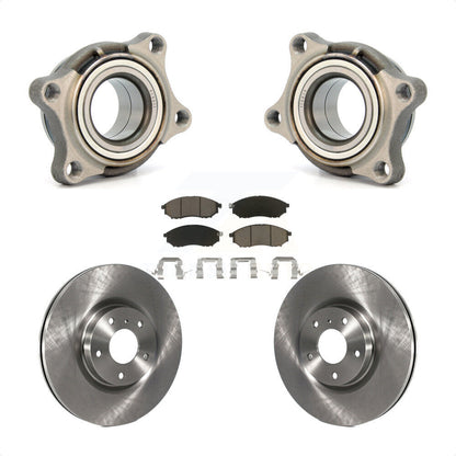 Wheel Bearing Brake Rotor Pad Front Kit For 2006 INFINITI G35 AWD Module