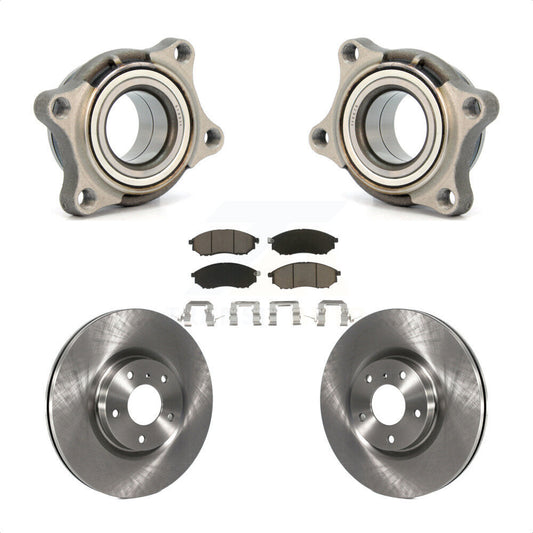 Wheel Bearing Brake Rotor Pad Front Kit For 2006 INFINITI G35 AWD Module
