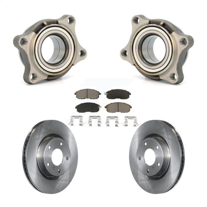 Wheel Bearing Brake Rotor Pad Front Kit For 2005 INFINITI G35 AWD Module