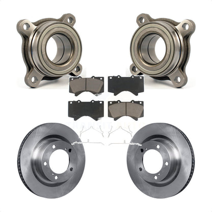 Wheel Bearing Brake Rotor & Pads Front Kit For Toyota Tundra Sequoia Lexus LX570