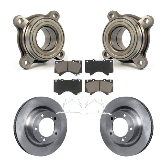 Wheel Bearing Brake Rotor & Pads Front Kit For Toyota Tundra Sequoia Lexus LX570