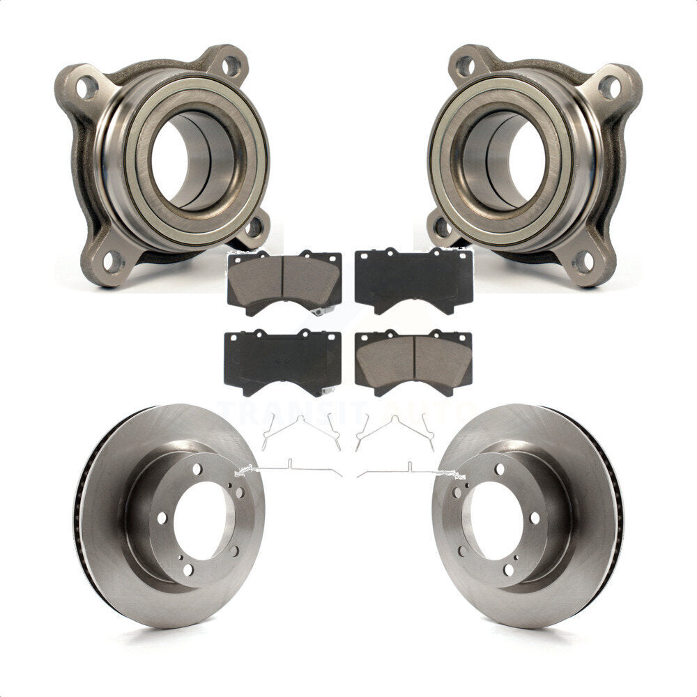 Wheel Bearing Disc Brake Rotor Pad Front Kit For Lexus LX570 Toyota Land Cruiser