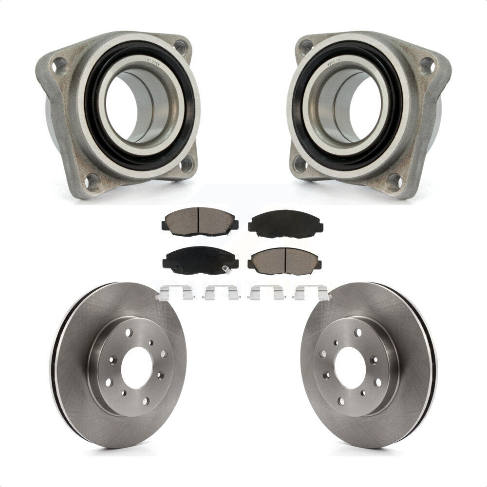 Wheel Bearing Assembly Brake Rotor And Pad Front Kit For 1998-1999 Acura CL 2.3L