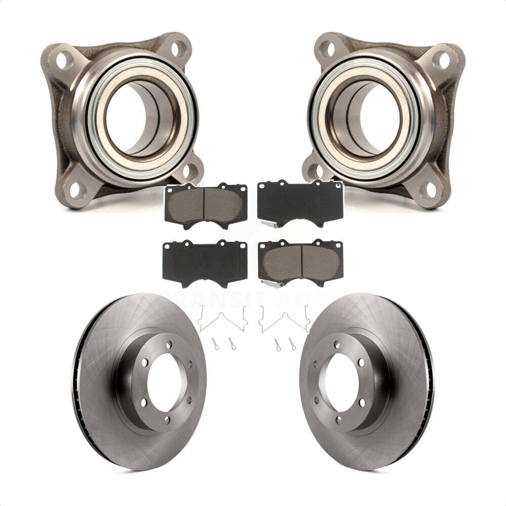 Wheel Bearing Assembly Brake Rotor Pads Front Kit For Toyota 4Runner Lexus GX470