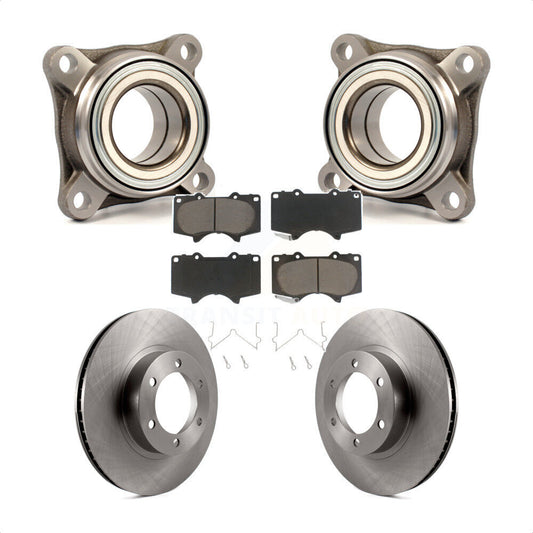 Wheel Bearing Assembly Brake Rotor Pads Front Kit For Toyota 4Runner Lexus GX470