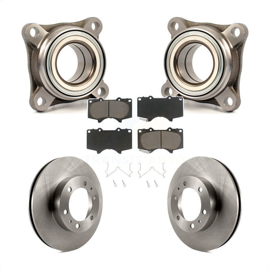 Wheel Bearing Brake Rotor And Pad Front Kit For Toyota Tacoma 4Runner FJ Cruiser