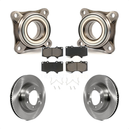 Wheel Bearing Brake Rotor Pad Front Kit For 2010-2023 Toyota 4Runner Lexus GX460