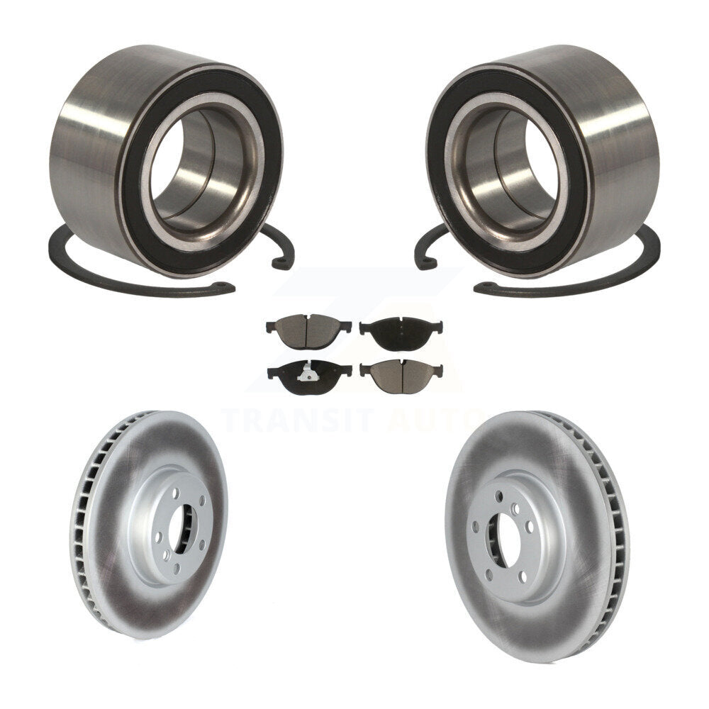 Wheel Bearing Coated Disc Brake Rotors And Pads Front Kit For 2012 BMW 650i