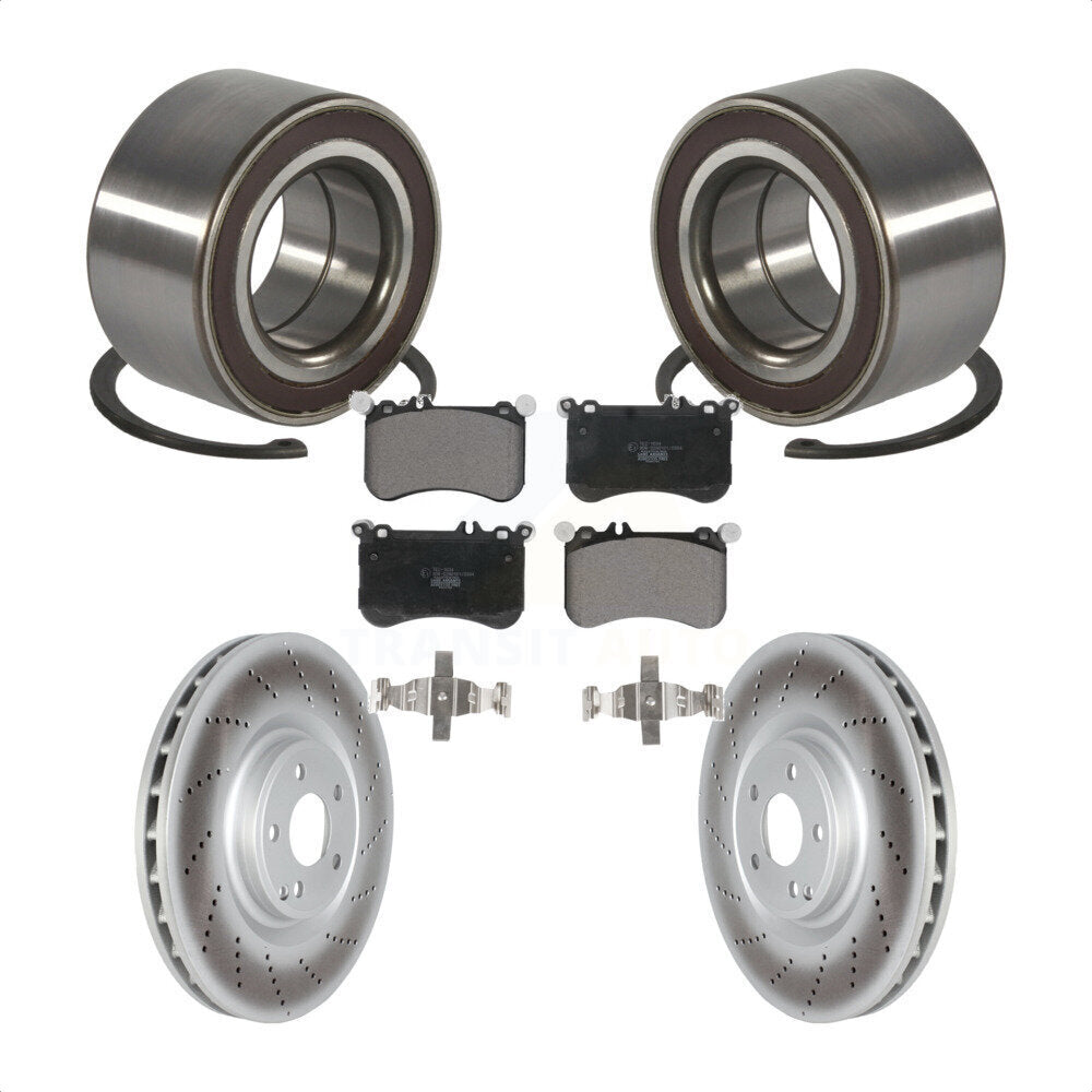 Wheel Bearing Coated Disc Brake Rotor And Pad Front Kit For Mercedes-Benz CLS550