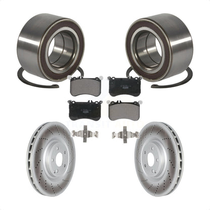 Wheel Bearing Coated Disc Brake Rotor And Pad Front Kit For Mercedes-Benz CLS550