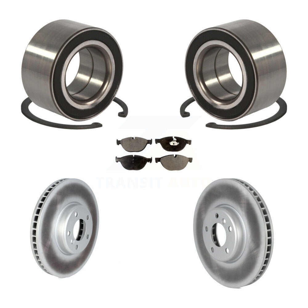 Wheel Bearing Coated Disc Brake Rotors And Pads Front Kit For 2012 BMW 650i