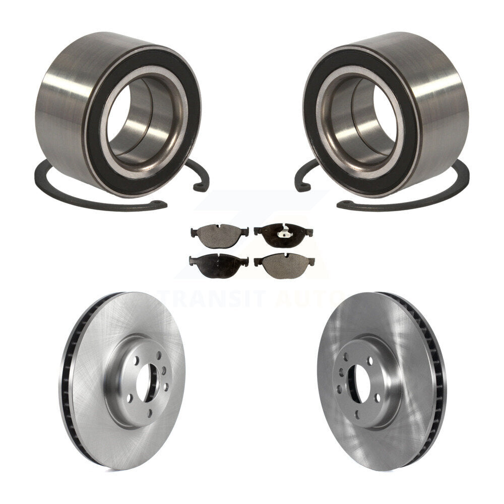 Wheel Bearing Disc Brake Rotors And Ceramic Pads Front Kit For 2012 BMW 650i