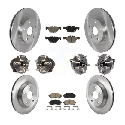 Hub Bearing Disc Brake Rotors And Pads Front Rear Kit (10Pc) For Subaru Forester