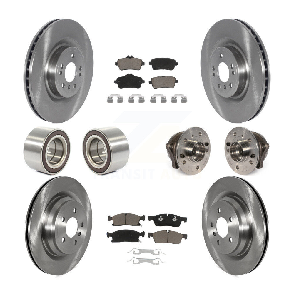 Hub Bearing Brake Rotor Pads Shoe Front Rear Kit (10Pc) For Mercedes-Benz GLE400