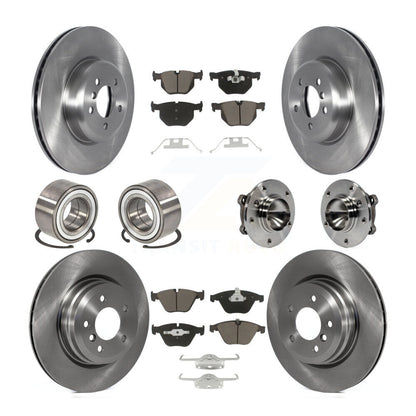 Hub Bearing Brake Rotor Pads Shoe Front Rear Kit (10Pc) For BMW 335i Convertible
