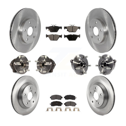 Hub Bearing Disc Brake Rotors And Pads Front Rear Kit (10Pc) For Subaru Forester