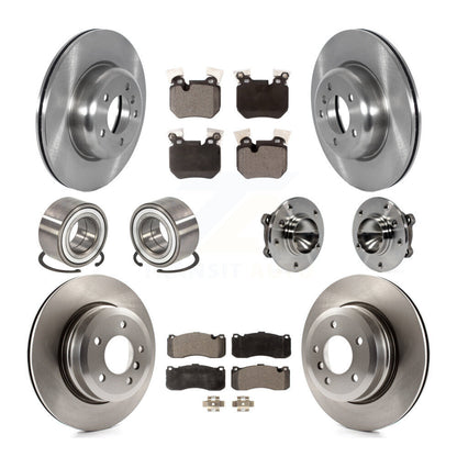 Hub Bearing Disc Brake Rotor & Pad Shoe Front Rear Kit (10Pc) For BMW 135i 135is