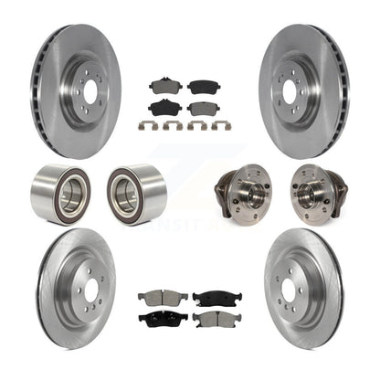 Hub Bearing Brake Rotor Pads Shoe Front Rear Kit (10Pc) For Mercedes-Benz GLS450