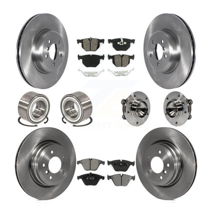 Hub Bearing Brake Rotor Pads Shoe Front Rear Kit (10Pc) For BMW 335i Convertible