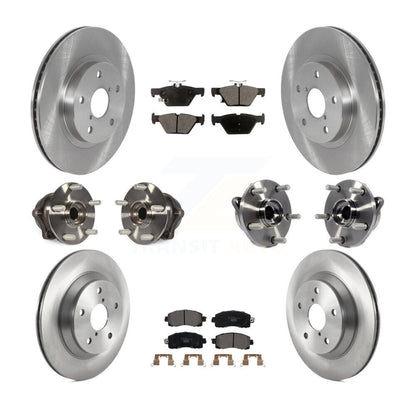 Hub Bearing Disc Brake Rotors And Pads Front Rear Kit (10Pc) For Subaru Forester