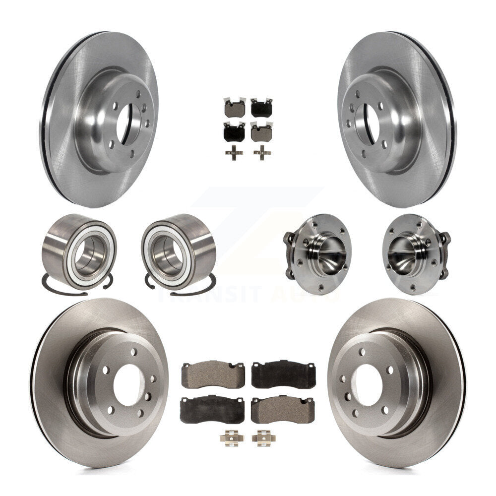 Hub Bearing Disc Brake Rotor & Pad Shoe Front Rear Kit (10Pc) For BMW 135i 135is