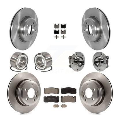 Hub Bearing Disc Brake Rotor & Pad Shoe Front Rear Kit (10Pc) For BMW 135i 135is