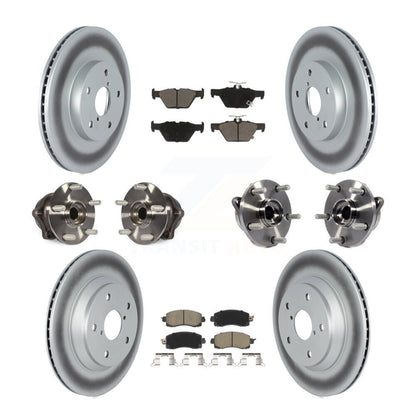 Hub Bearing Coated Brake Rotor And Pad Front Rear Kit (10Pc) For Subaru Forester