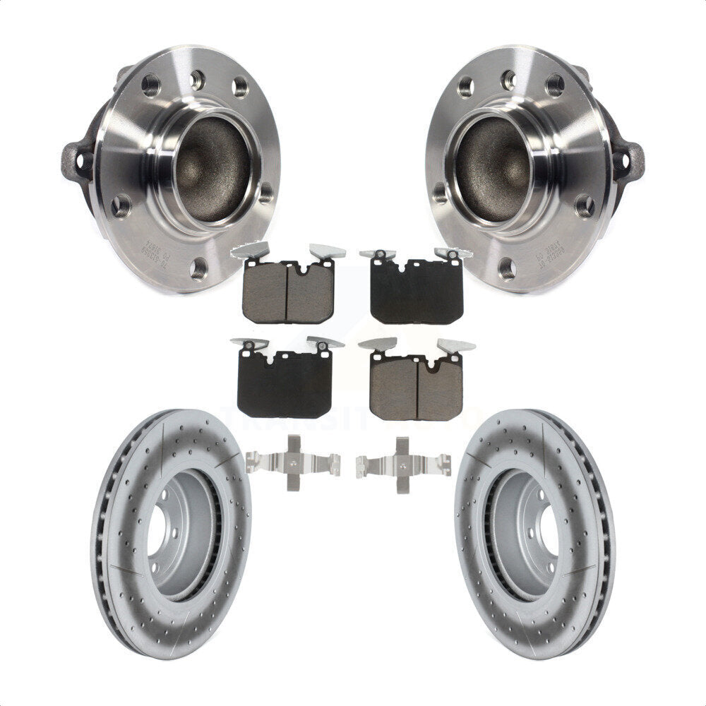 Hub Bearing Coated Brake Rotor Pad Front Kit For BMW 335i 435i M240i 340i 440i 3