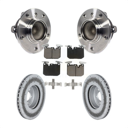 Hub Bearing Coated Brake Rotor Pad Front Kit For BMW 335i 435i M240i 340i 440i 3