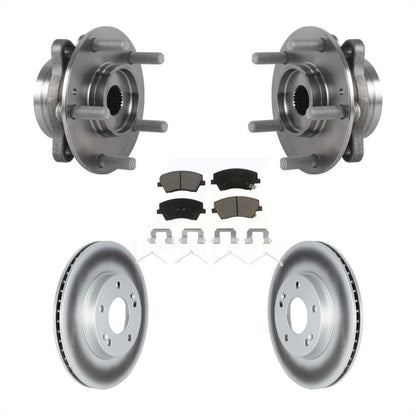 Hub Bearing Coat Brake Rotor Pads Front Kit For 2017-2022 Hyundai Ioniq Kia Niro