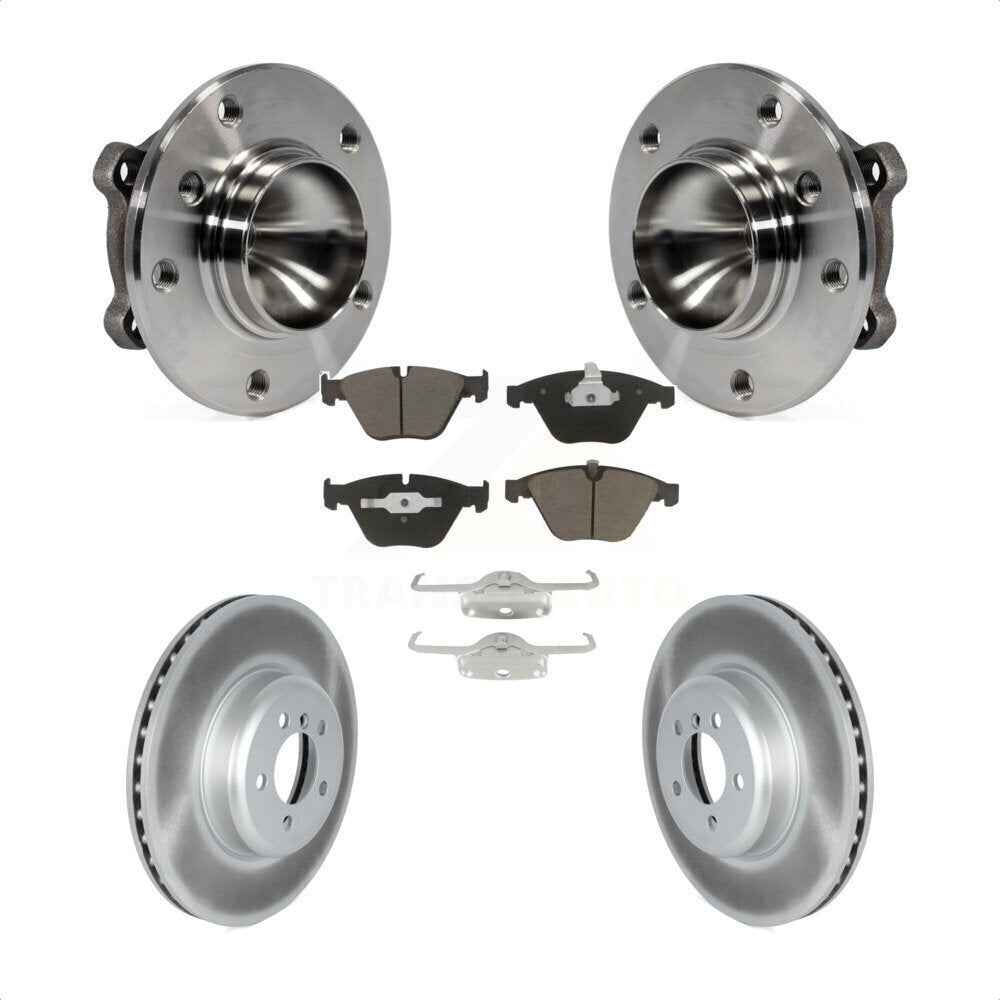Hub Bearing Coated Brake Rotor Pad Front Kit For 2012 BMW 335i Convertible/Coupe