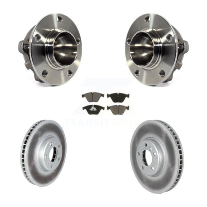 Hub Bearing Assembly Coated Brake Rotor And Pad Front Kit For 2011-2013 BMW 535i