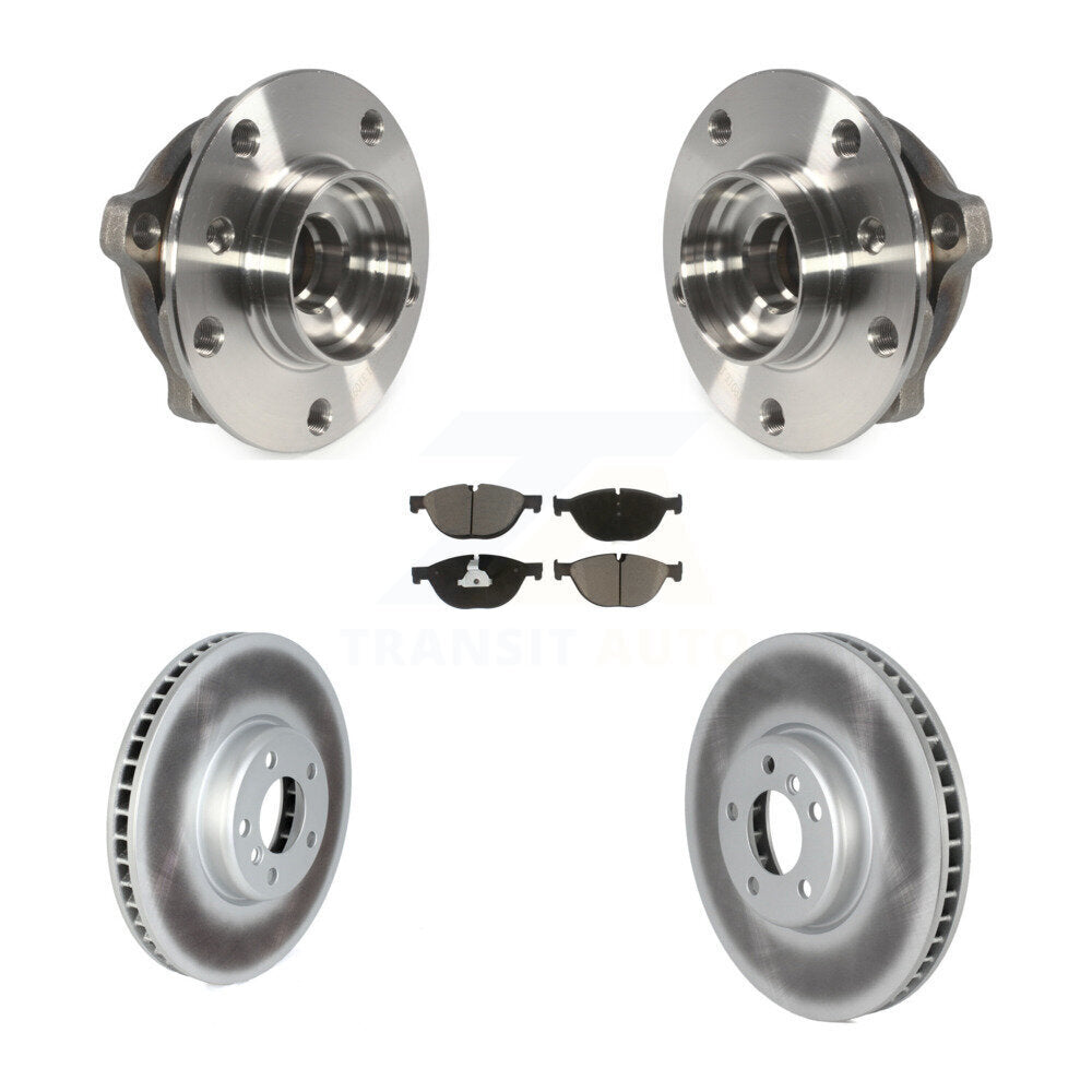Hub Bearing Coated Brake Rotor Pad Front Kit For BMW 550i xDrive 650i Gran Coupe