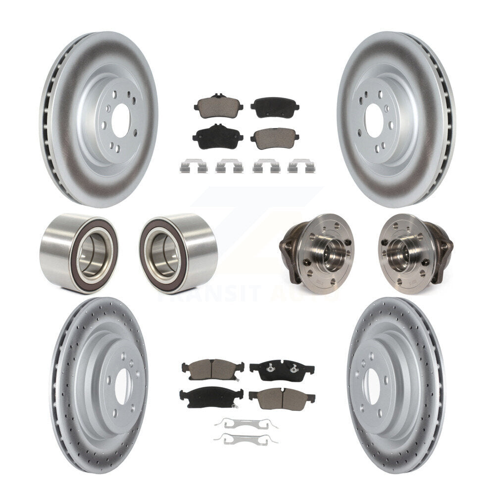 Hub Bearing Coated Brake Rotor Pads Shoe Front Rear Kit For Mercedes-Benz GLE400