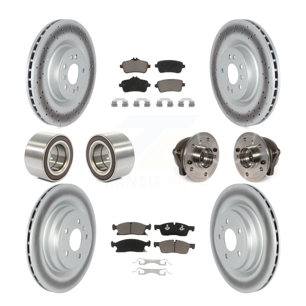 Hub Bearing Coated Brake Rotor Pads Shoe Front Rear Kit For Mercedes-Benz GLE400