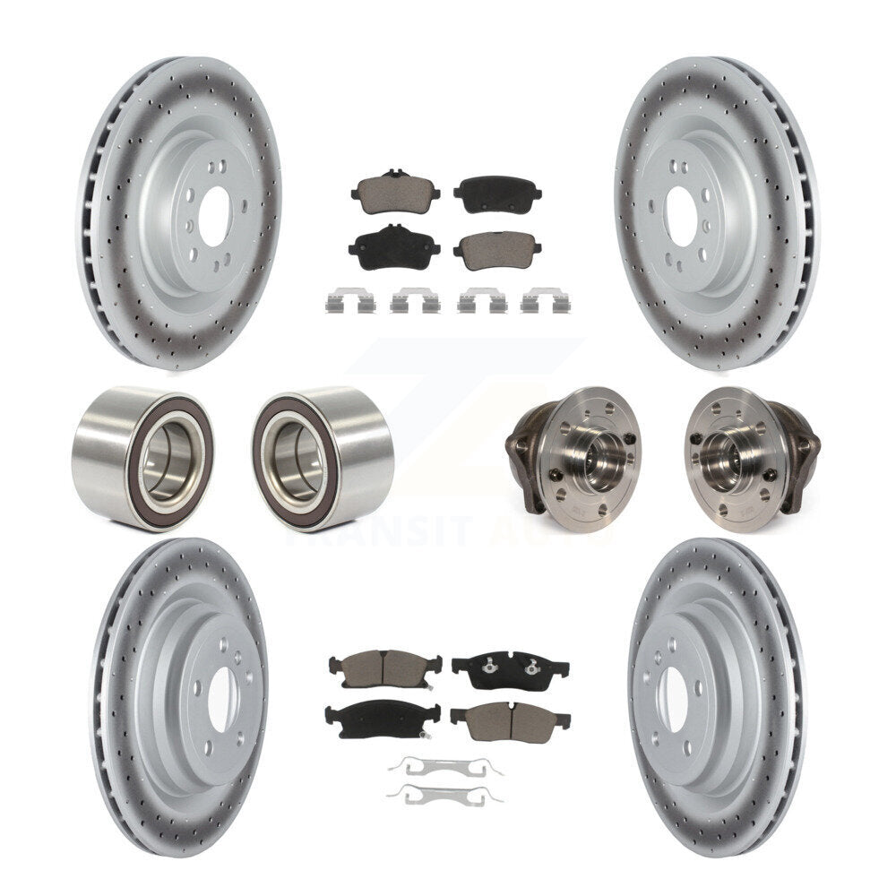 Hub Bearing Coated Brake Rotor Pads Shoe Front Rear Kit For Mercedes-Benz GLE400