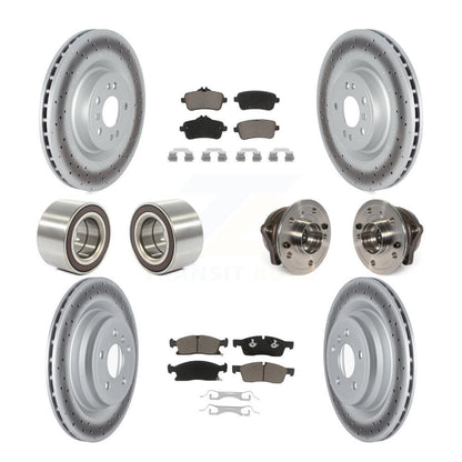 Hub Bearing Coated Brake Rotor Pads Shoe Front Rear Kit For Mercedes-Benz GLE400