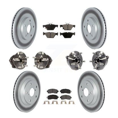 Hub Bearing Coated Brake Rotor And Pad Front Rear Kit (10Pc) For Subaru Forester