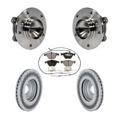 Hub Bearing Coated Brake Rotor Pad Front Kit For 2012 BMW 335i Convertible/Coupe
