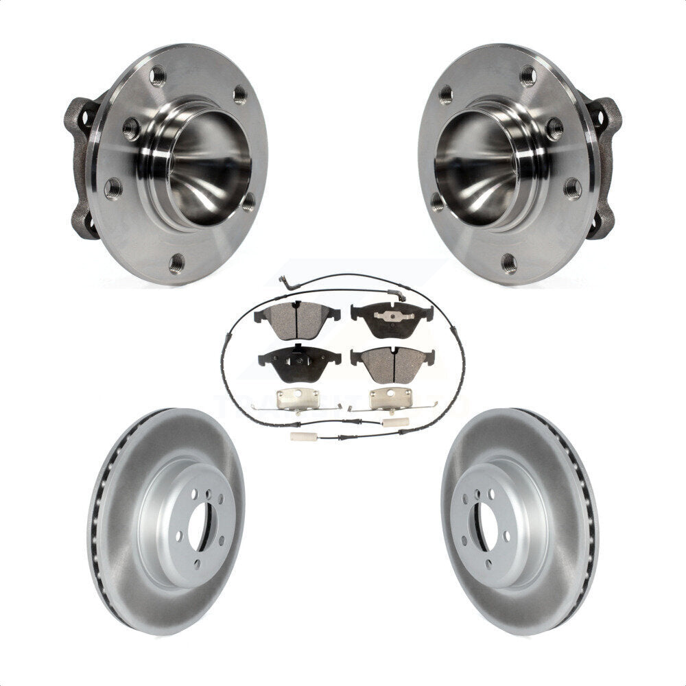Hub Bearing Coated Brake Rotor Pad Front Kit For 2012 BMW 335i Convertible/Coupe