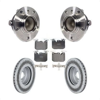 Hub Bearing Coated Brake Rotor Pad Front Kit For BMW 335i 435i M240i 340i 440i 3