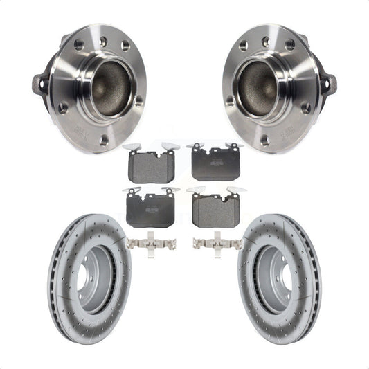 Hub Bearing Coated Brake Rotor Pad Front Kit For BMW 335i 435i M240i 340i 440i 3